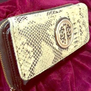 Snake and Patent Leather Wallet (faux)
